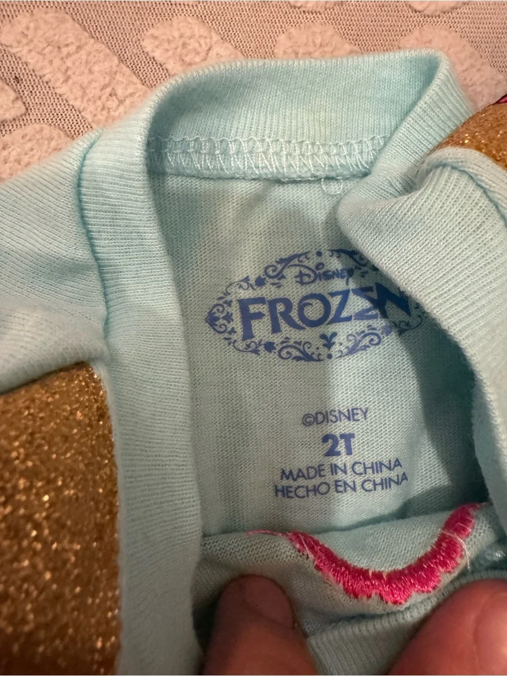 Disney Frozen Anna Sparkle Blue Black and Cape Costume size 2T nwt